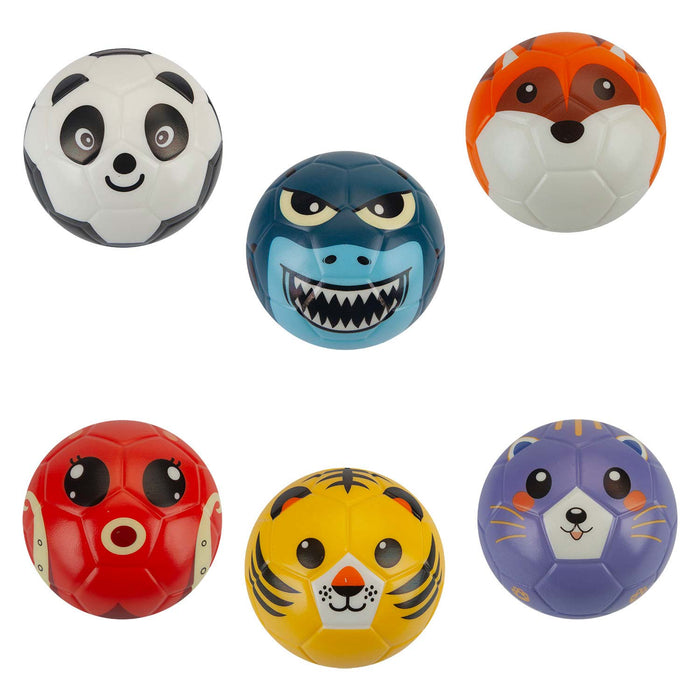 Animal Face Football Outdoor Games Summer Activity 15cm x 15cm Varied Colour X 1