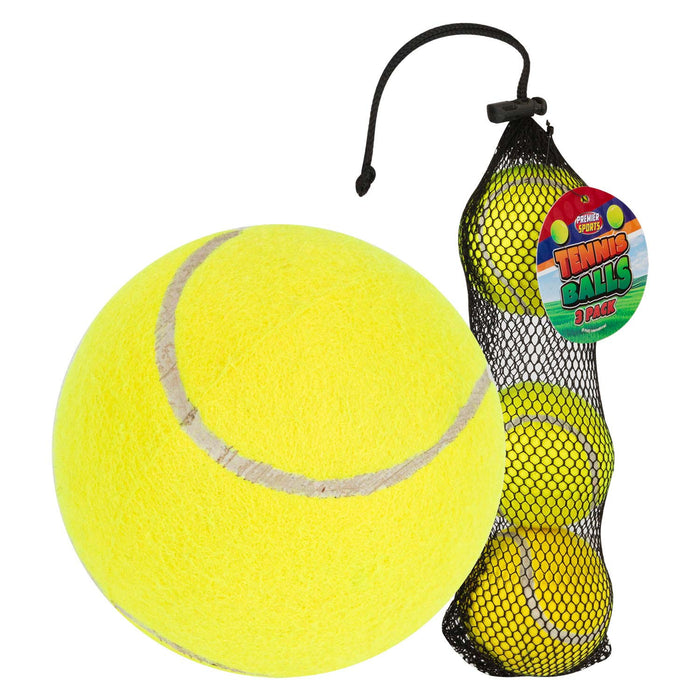 Tennis Ball 3 Pack Outdoor Games Summer Activity 24cm x 7cm Green X 3 Pack