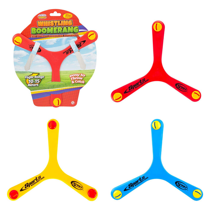 Whistling Boomerang Outdoor Games Summer Activity 27cm x 27cm Varied Colour X 1