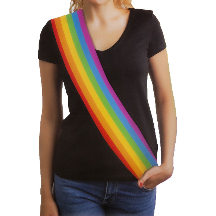 Pride Sash Gay LGBT Pride, Colorful Stripes for Pride Festival 180cm Rainbow