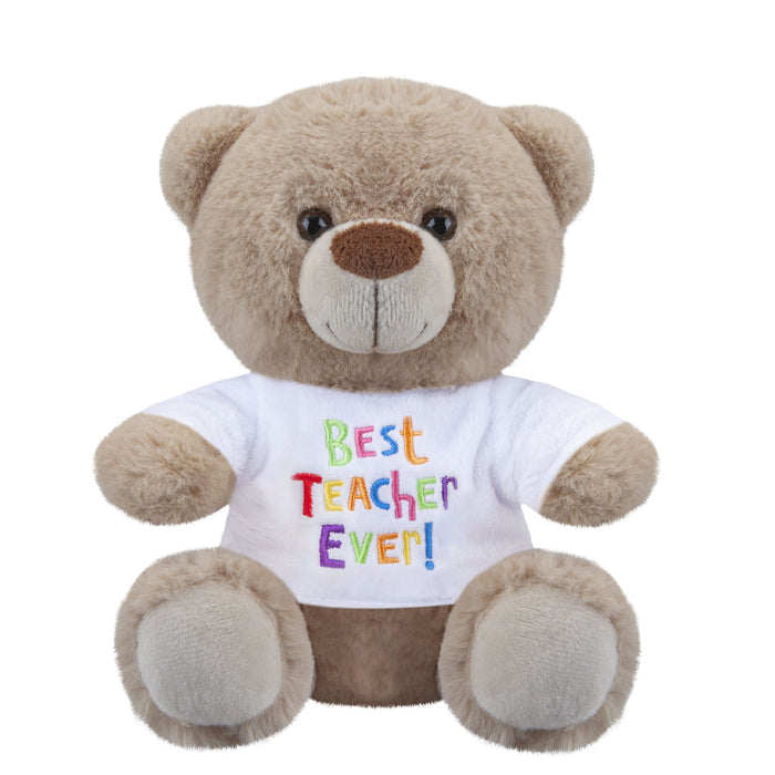Best Teacher Bear School End of Year Gift Novelty Present Brown with White