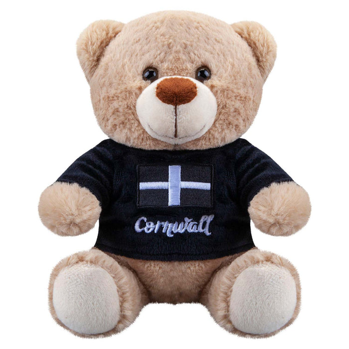 Cornwall Bear Soft Toy Cute Plushie Huggable Cuddly Stuffed Toy Gift 20cm Black