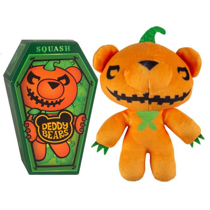 Deddy Bears Squash Soft Toy 15cm with Coffin Plush - Halloween Squash
