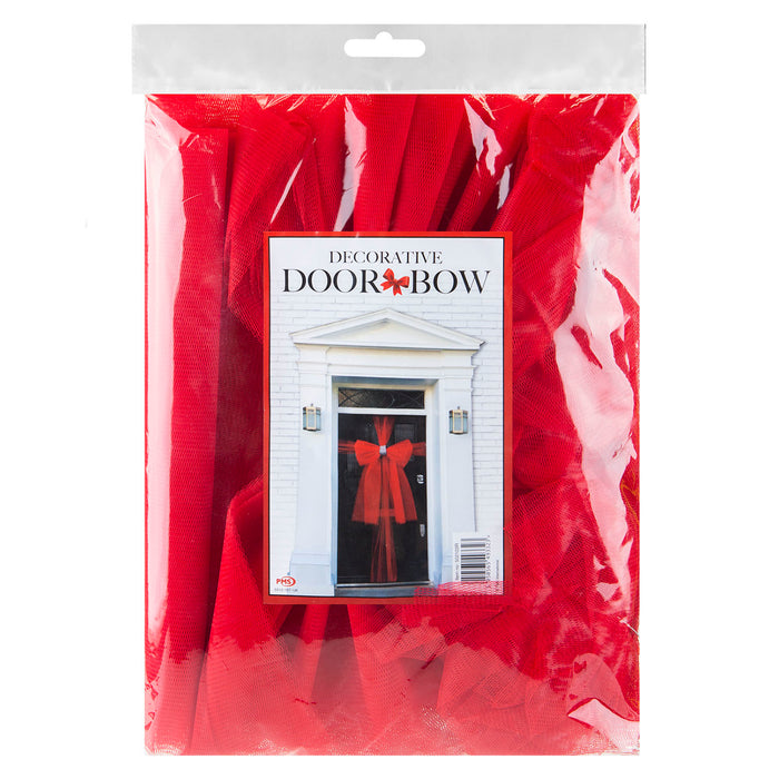 Door Bow Christmas Decoration X 1 52cm x 35. 1cm x 5. 9cm Red