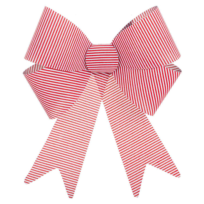 Candy Stripe Bow Christmas Decoration X 1 37cm x 49cm x 13cm Candy Stripe