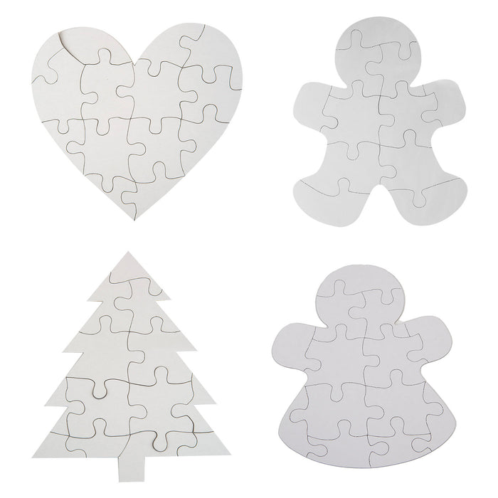 Christmas Puzzle Painting Set 1 x Varied Design 23. 2x16. 8x0. 2cm White