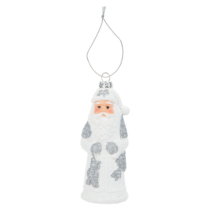 Christmas Tree Decoration Silver Standing Santa X 1 13. 5cm Standing Santa