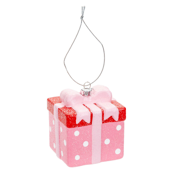 Christmas Tree Decoration Glitter Present Ornament X 9. 5x7. 5x7. 5cm Present