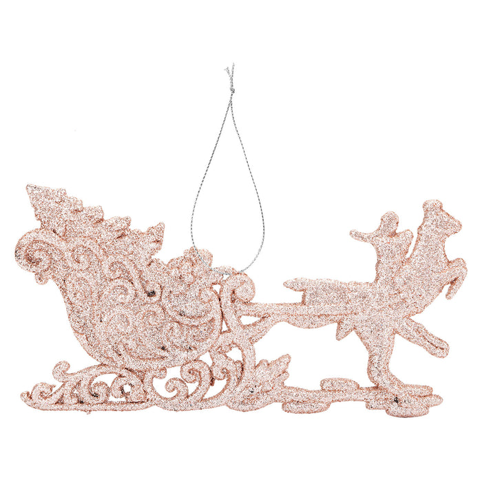 Christmas Tree Decoration Ornament X 1 15. 5cm x 14. 5cm x 0. 3cm Rose Gold