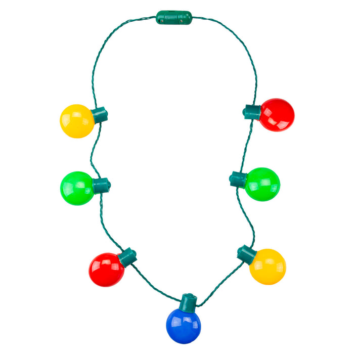 Christmas Necklace Led Light Up Bulb Necklace X 1 One Size Multicoloured
