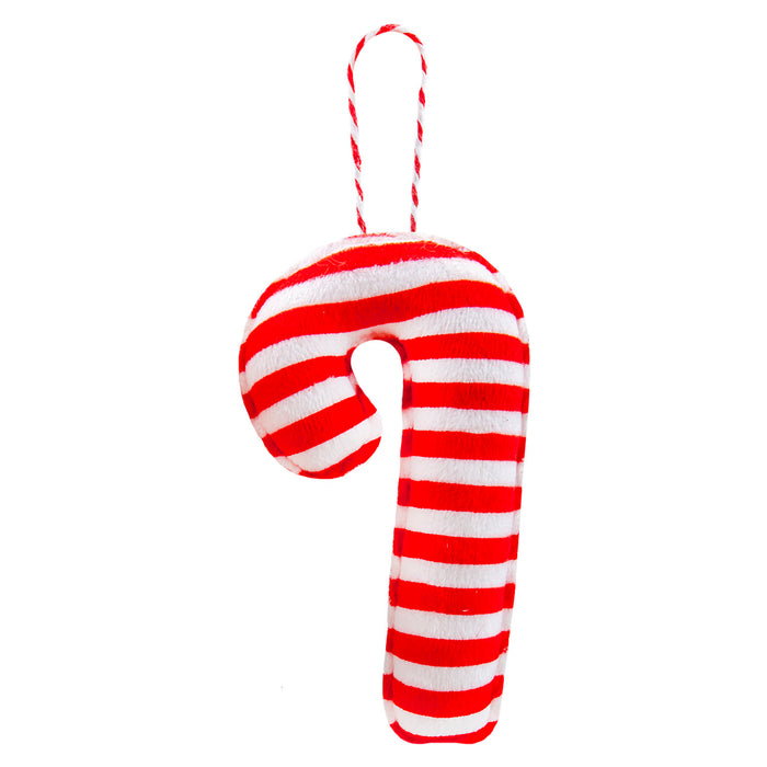 Christmas Tree Decoration Hanging Fabric Candy Cane X 1 12. 5cm Candy Cane