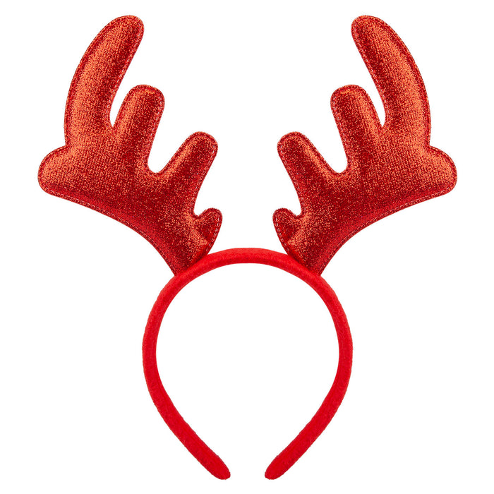 Christmas Antlers Decoration Antlers X 1 25. 5cm x 22. 6cm x 1. 4cm Red Sparkle