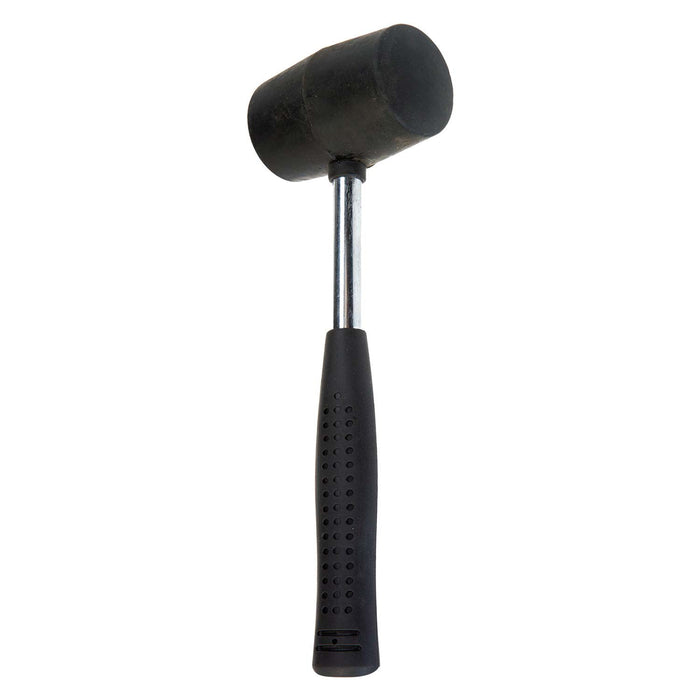 12Oz Rubber Mallet Steel Shaft High Quality Diy Camping 27cm x 8. 5cm Black X 1