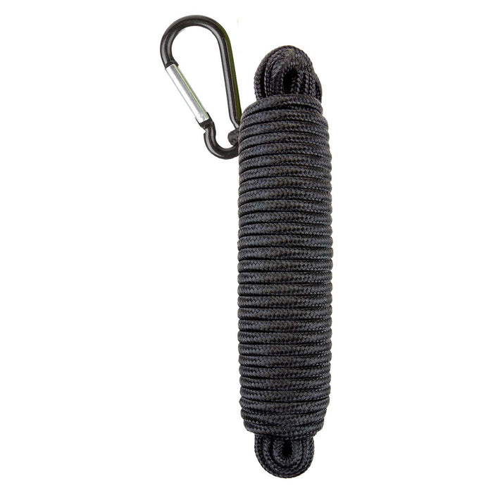 Carabiner Utility Rope Strong And Durable For Camping 15m x 0. 5cm Black X 1