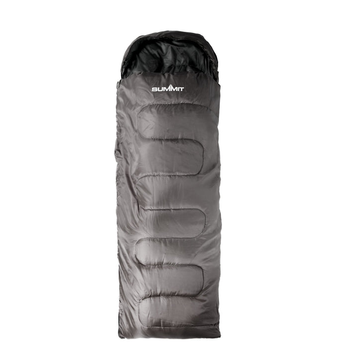 Cowl Sleeping Bag - Single Stylish, Warm, Easy To Pack Camp Bag Grey Cowl