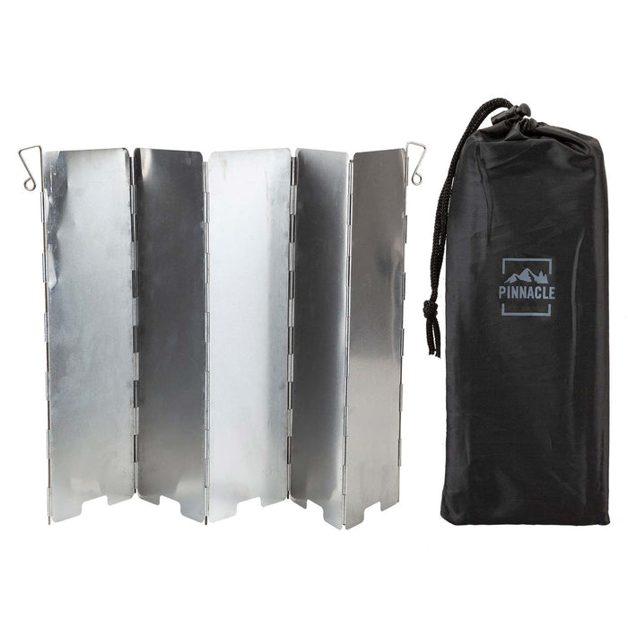Stove Sheild 5 Panel Aluminium Cover Ground Pegged Stable 24cm x 44cm Silver X 1