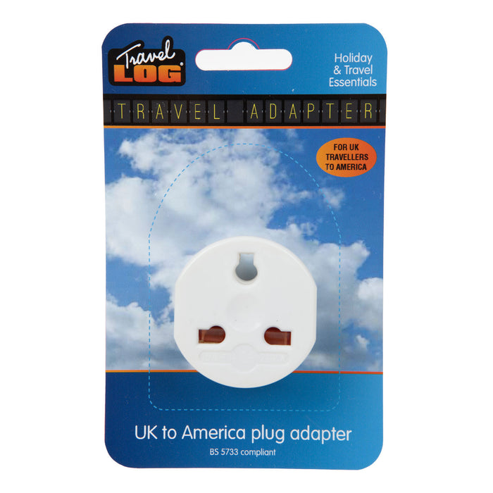 USA Plug Adaptor UK to USA Plug Adaptor Travel Adaptor Accessory White