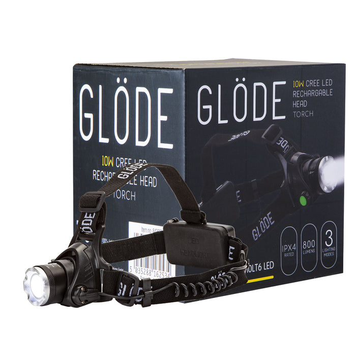 Headlight Rechargable Head Torch USB Convenient Torch Easily Recharge Black