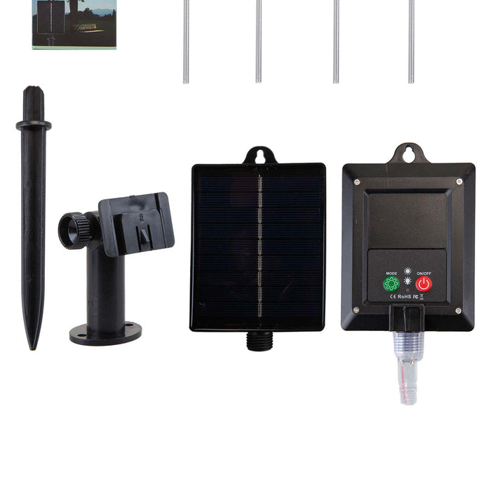 Led Solar Light Meteor Shower 8-10 Hours Run Time 4. 7m x 8 Tubes Warm White X 1