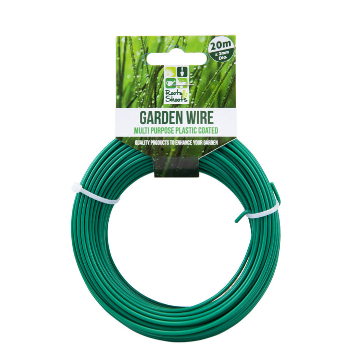 Garden Wire 20M Plastic Coated Gardening Tools Accessories 100 Metre Green