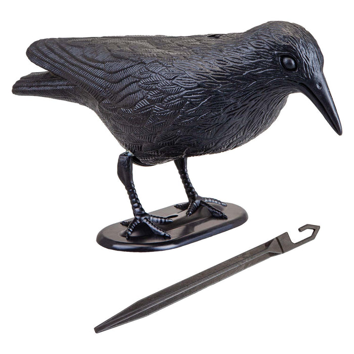 Halloween Black Crow Decoration with Ground Spike Trick or Treat Party Black