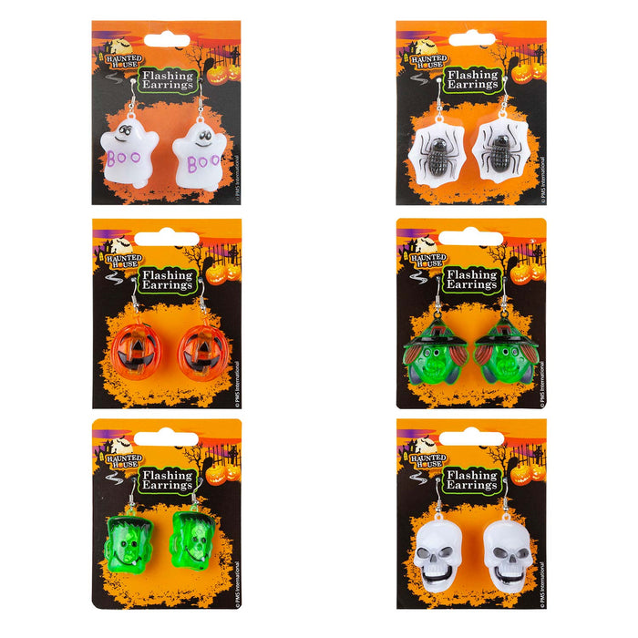 Halloween Flashing Earrings 1 Piece Mystery Bag MultiColour
