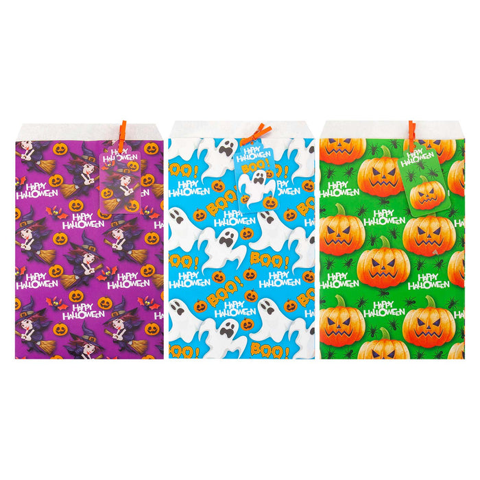 Halloween Paper Bags Mini Paper Design Pack of 10 3 Assorted MultiColour