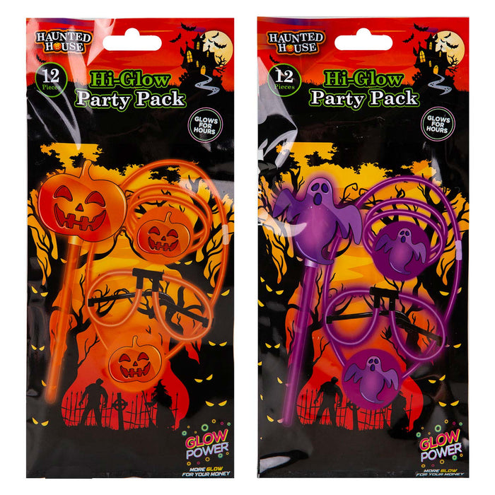Halloween Glow Stick Pack Pumpkin-Skull-Bat-1 Piece Mystery Bag MultiColour