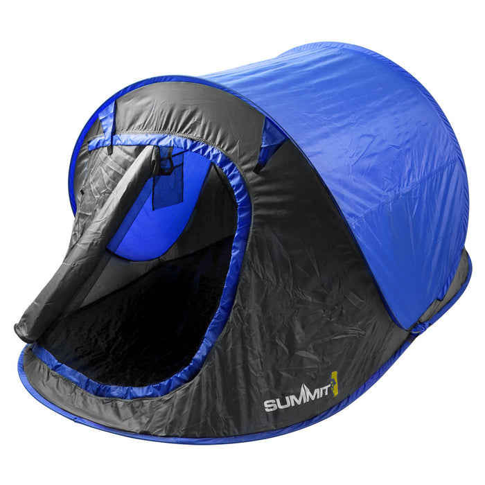 - Blue Double Pop-Up Tent Two Person, for Camping, Holiday, Festival