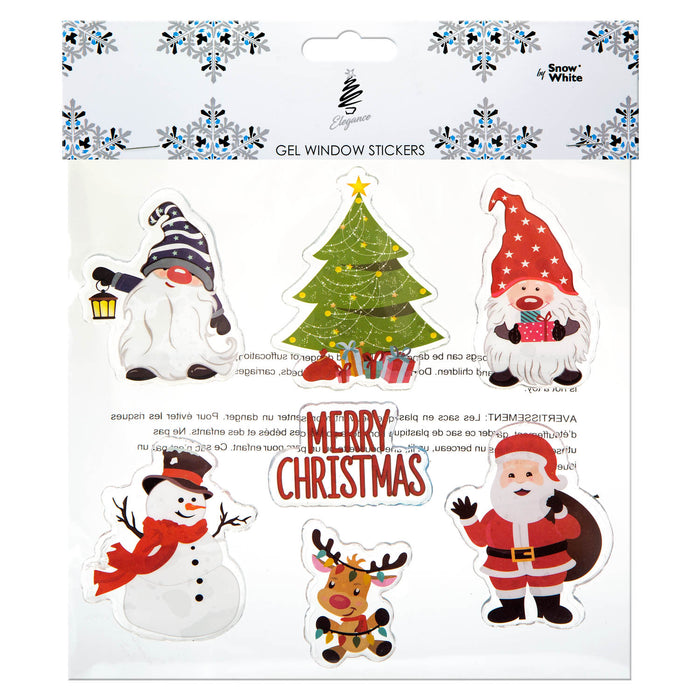Christmas Window Stickers Decorations Gel Stickers (20cm x 20cm) 3 pack