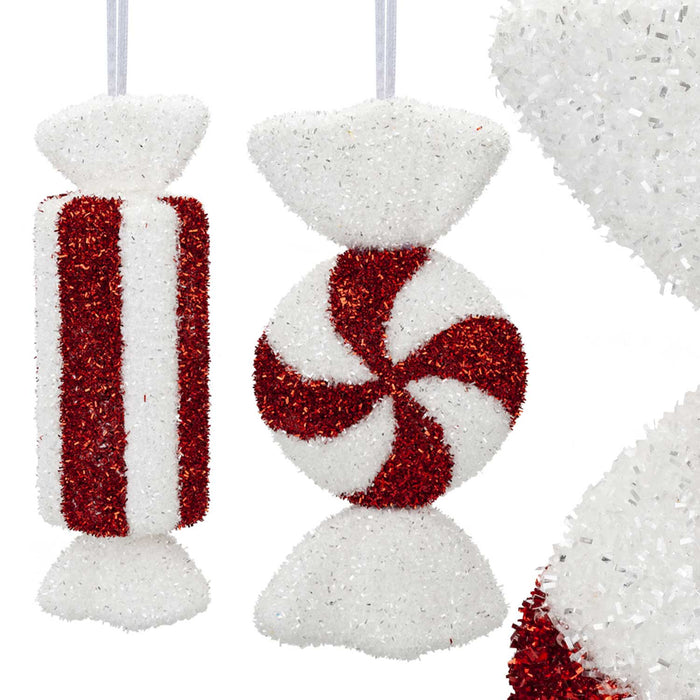 Candy Cane Sweet Hanging Christmas Tree Decorations (1 x 28cm Assorted Designs)