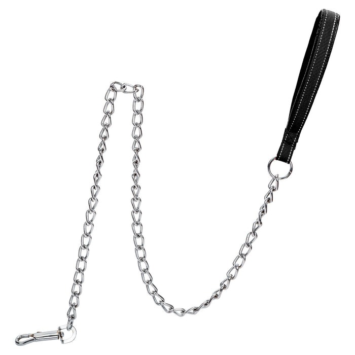 Crufts Reflective Chain Lead, 1. 2m, Black