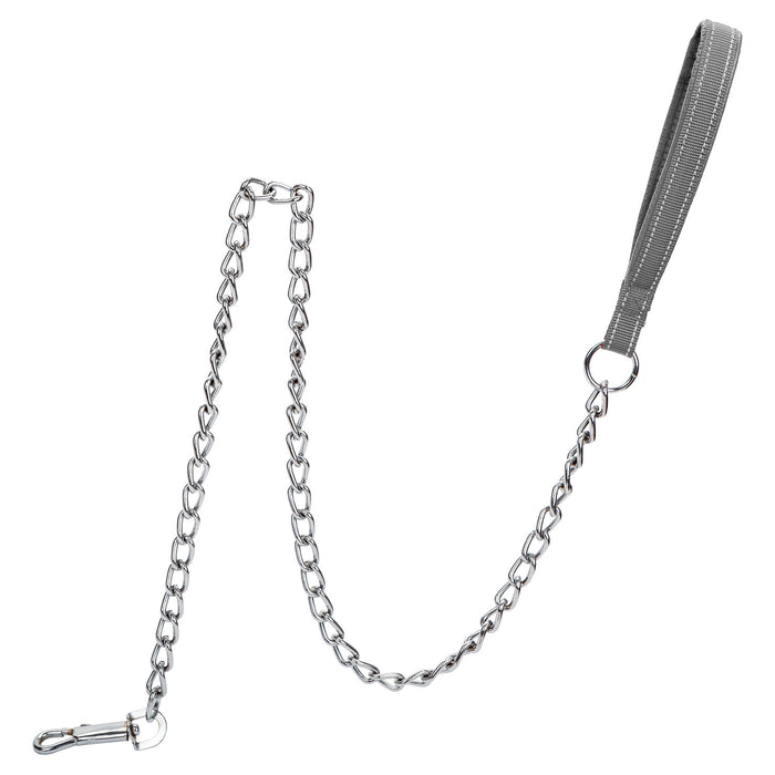 Crufts Reflective Chain Lead 1. 2m Grey
