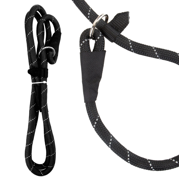 Crufts Reflective Slip Lead, 150cm, Black