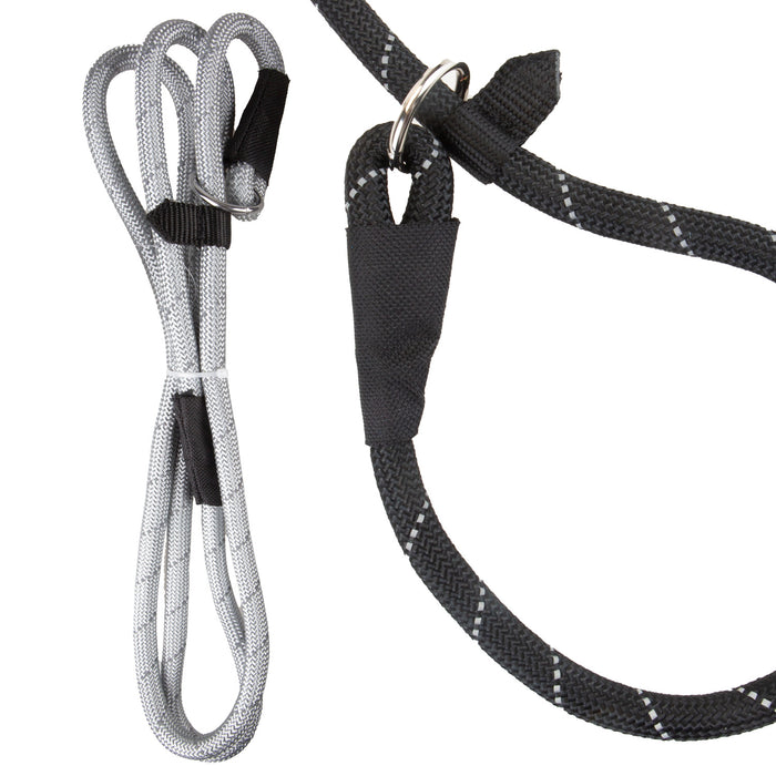 Crufts Reflective Slip Lead, 150cm, Grey