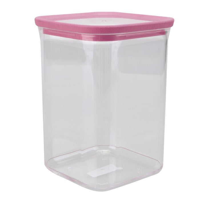 Square Food Container 1L Airtight 10. 2 x 10. 2 x 15. 2cm Pink