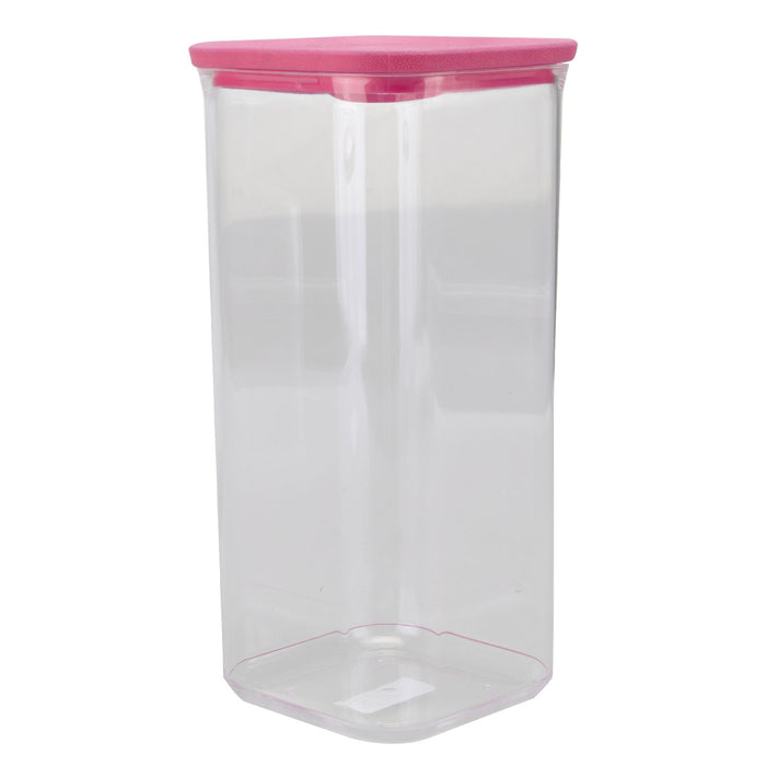 Food Container Pink 1. 7L Airtight 10. 2 x 10. 2 x 22. 8cm Pink