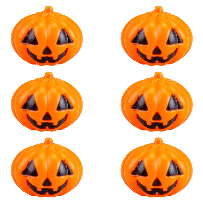 Halloween Pumpkin Set of Six Decorations Trick or Treat Party Pumpkins