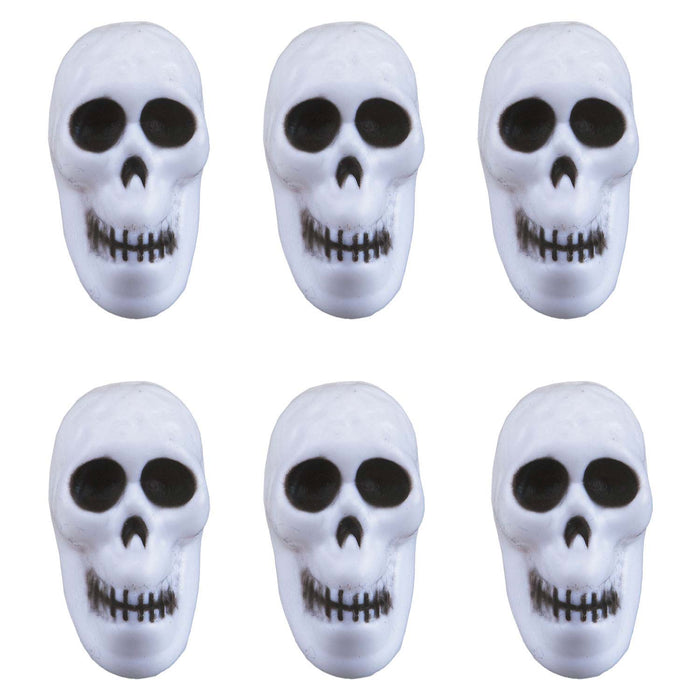 Skulls Pumpkin Set of Six Decorations Halloween Party, Trick or Treat Skulls