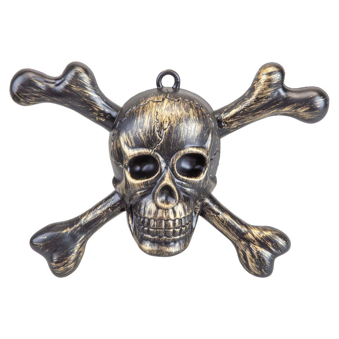 Halloween Wall Decorations Skull & Crossbones Party, Trick or Treat Gold