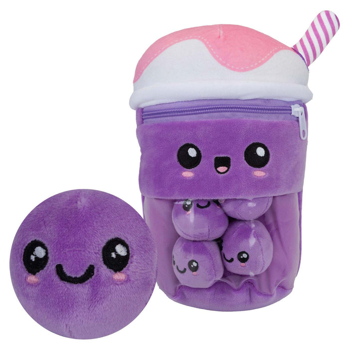 Boba Tea Soft Toy Cute Plushie Huggable Cuddly Stuffed Toy Gift 25cm Lilac