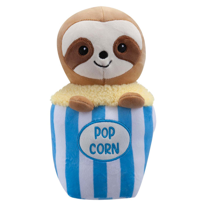 Popcorn Sloth Soft Toy Cute Plushie Huggable Cuddly Stuffed Toy 25cm Blue