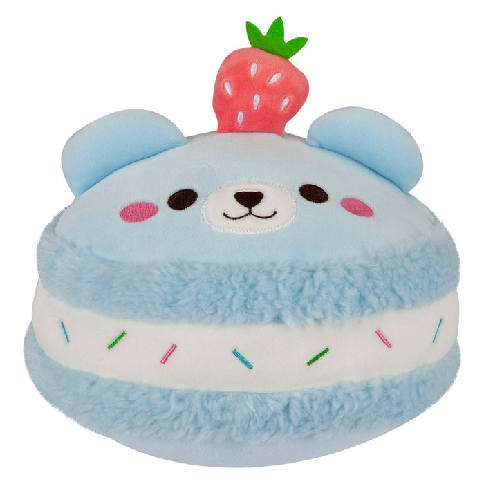 Macaroon Bear Soft Toy Cute Plushie Huggable Cuddly Stuffed Toy 23cm Blue