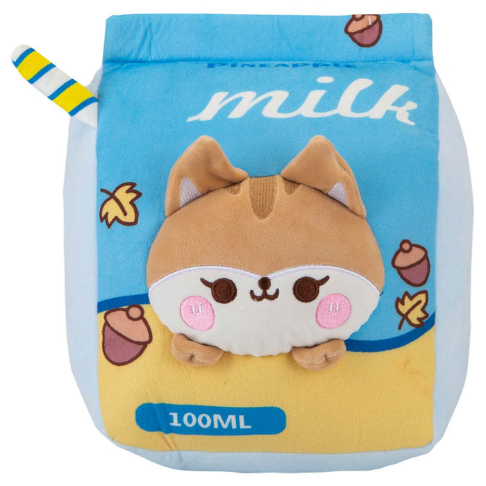 Cat Milk Box Soft Toy Cute Plushie Huggable Cuddly Stuffed Toy 27cm Blue