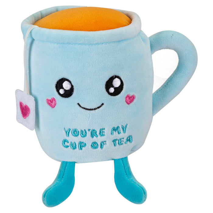 Tea Soft Toy Cute Plushie Huggable Cuddly Stuffed Toy 13cm Blue