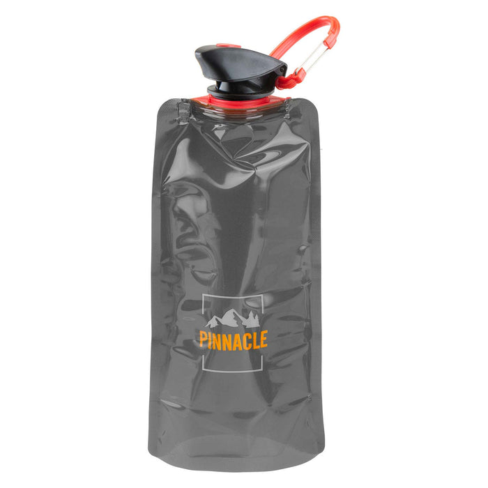 Collapsible Water Carrier Flip Top Lid Thick Plastic 12. 4cm x 15. 2cm Black X 1
