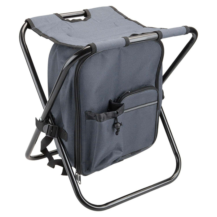 Rucksack Cooler Stool 20 Litres Max Load 110Kg 36cm x 33cm x 44cm Grey X 1