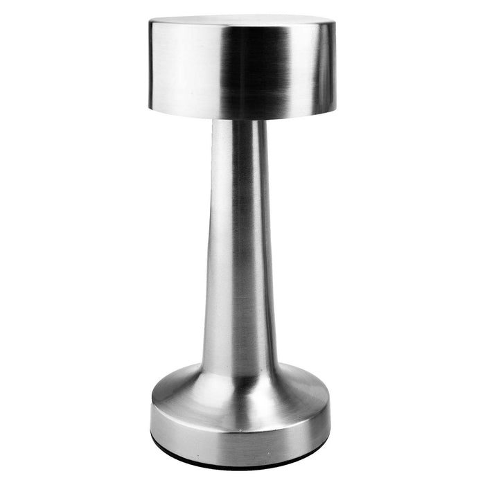 Touch Lamp Rechargeable 3 Light Settings 10cm x 21cm Brushed Stainless steel X 1