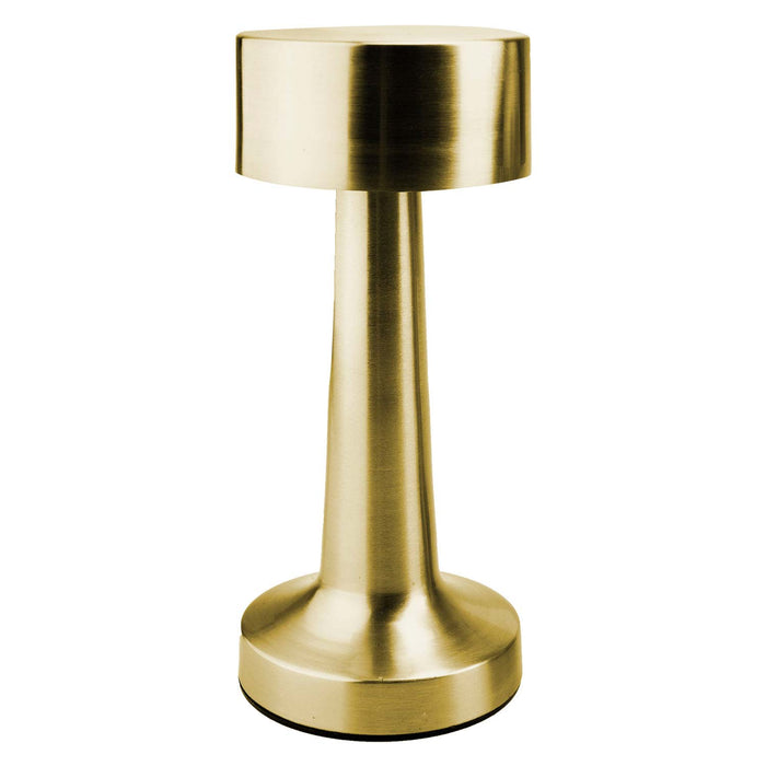 Touch Lamp Rechargeable 3 Light Settings 10cm x 21cm Brushed Gold X 1