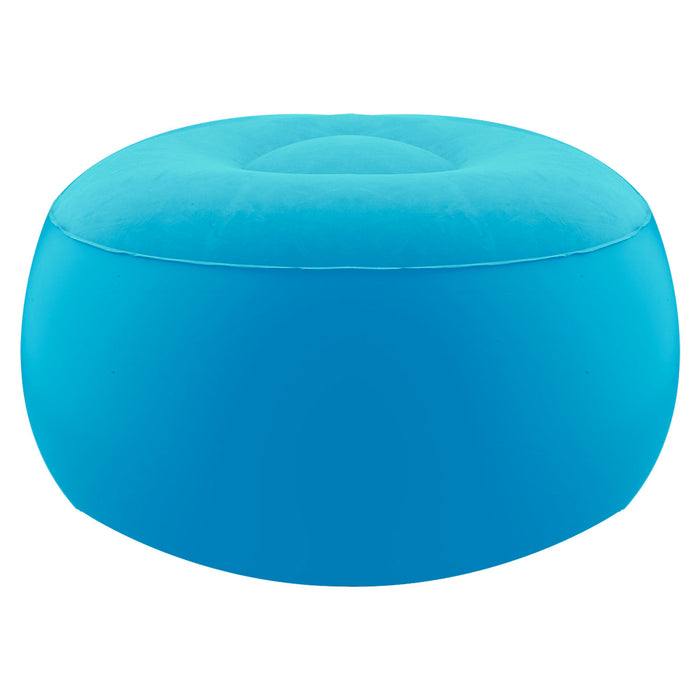 Inflatable Foot Stool Easy, Durable, Pack Away 55cm x 50cm Blue X 1